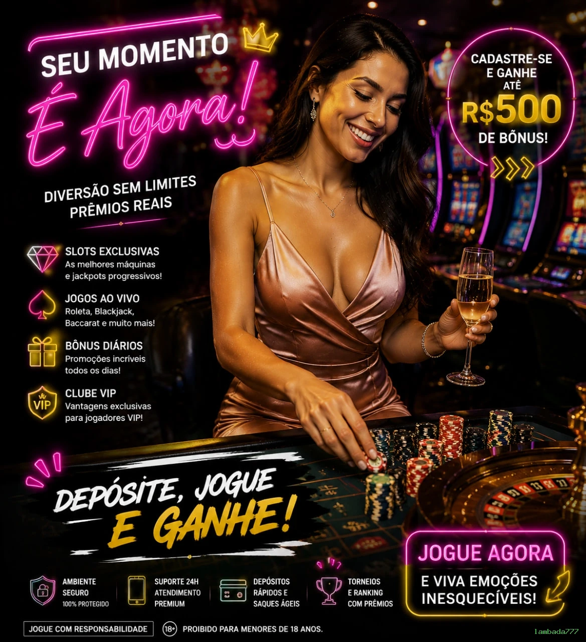 Imagem promocional da plataforma lambada777